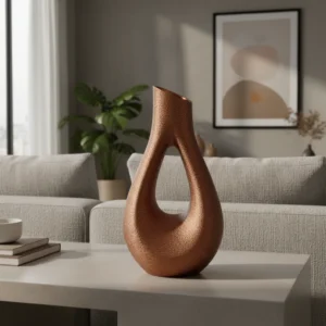 Vaso Moderno Centro De Mesa Sala Decorativo Texturizado