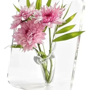 Vaso De Acrílico Transparente Decorativo Moderno