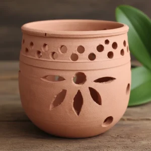 Vaso De Cerâmica Vazado Para Orquídeas - Margarida